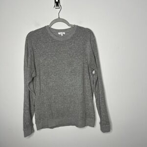 Reiss Fred Sweater Mens Large Gray Cotton Blend Crewneck Long Sleeve Pullover